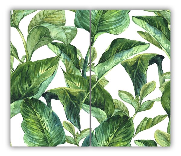 Tagliere in vetro Foglie 60x52 cm