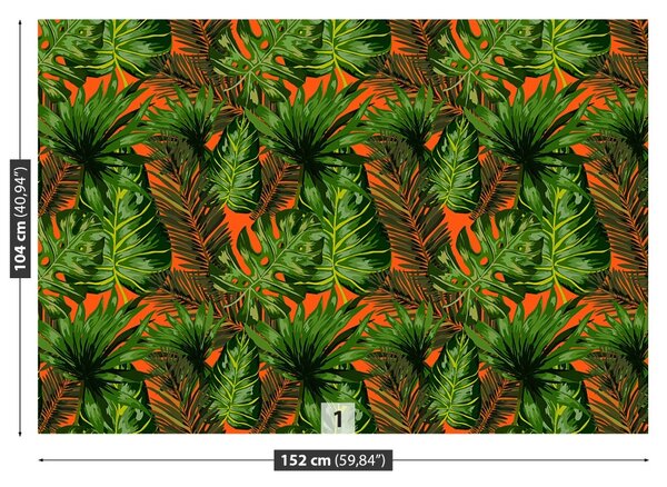 Carta da parati Foglie tropicali 104x70 cm