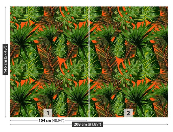 Carta da parati Foglie tropicali 104x70 cm