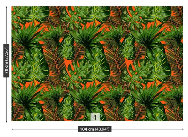 Carta da parati Foglie tropicali 104x70 cm