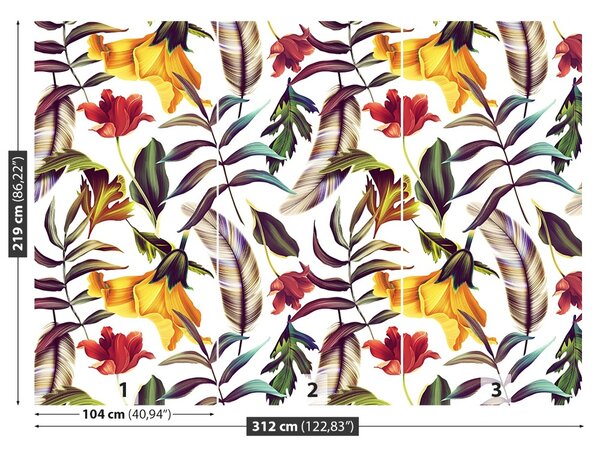 Carta da parati Piante tropicali 104x70 cm