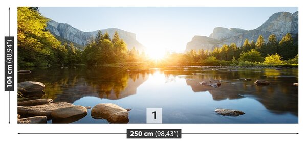 Carta da parati Sunrise Valley 104x70 cm