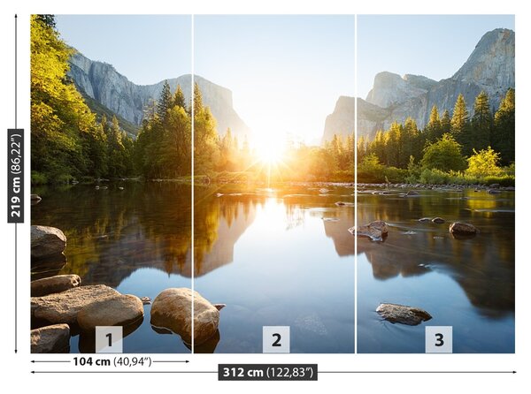 Carta da parati Sunrise Valley 104x70 cm