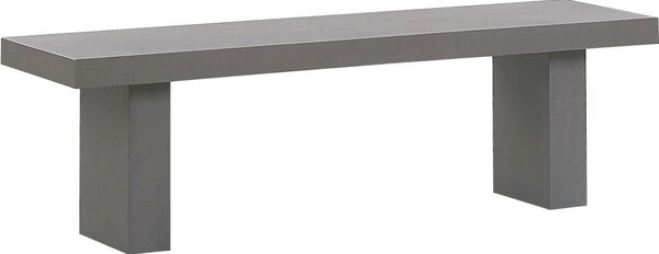 BELIANI Panchina da giardino in cemento grigio 40 x 150 x 40 cm a 2 posti, arredo da esterno per giardino