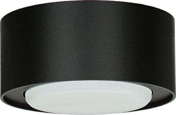 Faretto da superficie in metallo nero senza tempo Ø10cm rotondo GX53 faretto da soffitto compatto a basso abbagliamento corridoio JAMEY