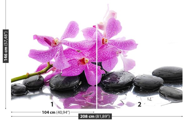 Carta da parati Orchidea rosa 104x70 cm
