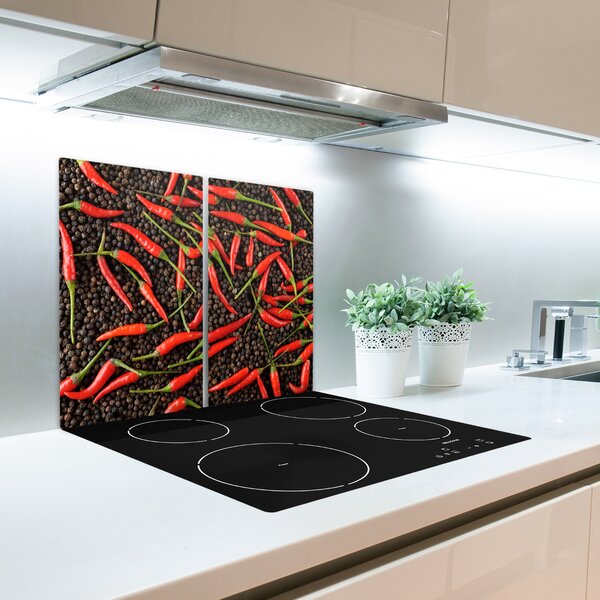 Tagliere in vetro temperato Peperoncini piccanti 60x52 cm