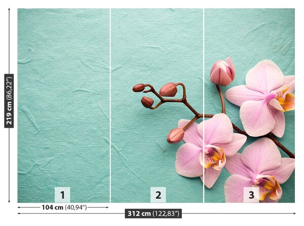 Carta da parati Orchidea rosa 104x70 cm