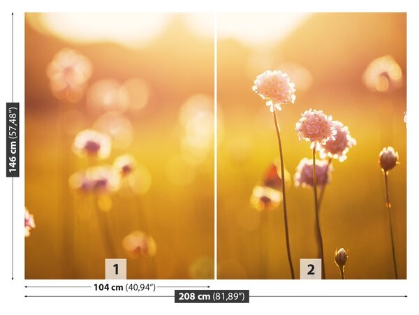 Carta da parati Fiori rosa 104x70 cm