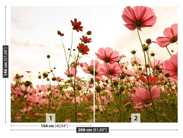 Carta da parati Fiori spaziali 104x70 cm