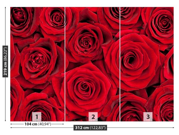 Carta da parati Rose rosse 104x70 cm