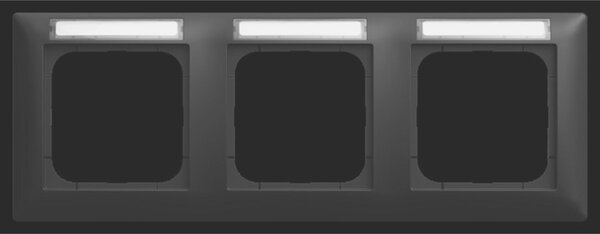 BJ Cornice di copertura nera opaca 1733 NS-915 con finestra di ispezione orizzontale a 3 ante