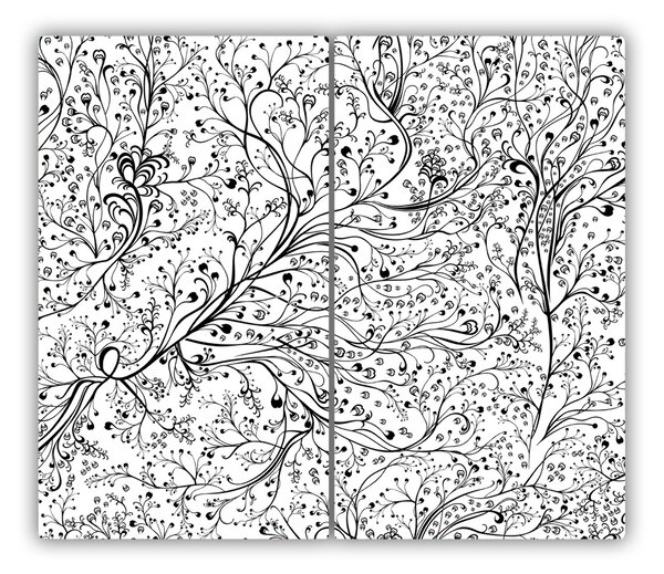 Tagliere in vetro Amati rami 60x52 cm