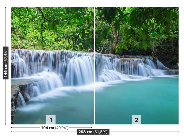 Carta da parati Foresta a cascata 104x70 cm