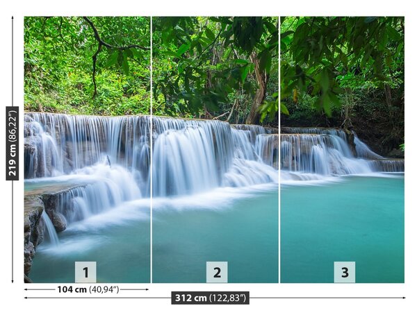 Carta da parati Foresta a cascata 104x70 cm