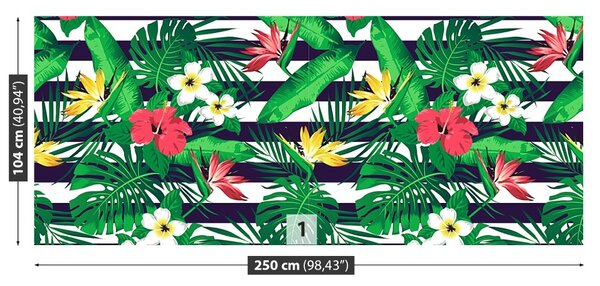 Carta da parati Fiori tropicali 104x70 cm