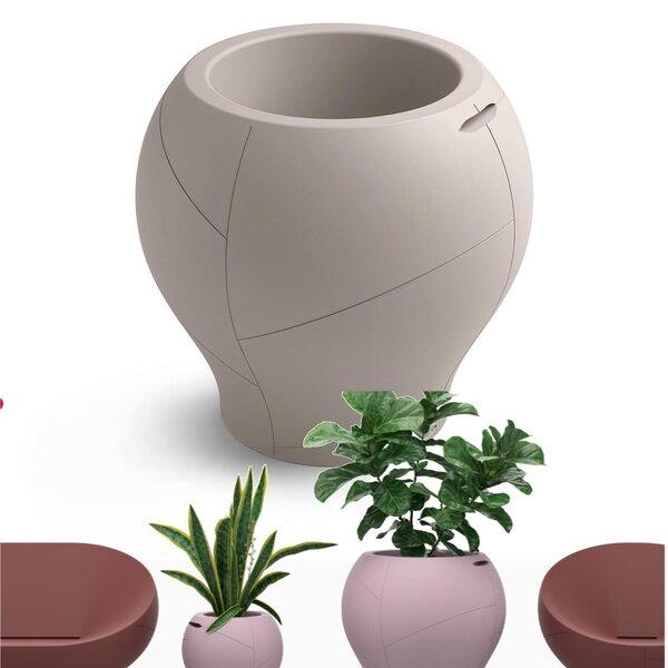 Vaso dalle forme morbide e avvolgenti, Vera Pot SMALL Dimensioni 50x h 48 cm - OUTDOOR INDOOR- OPA COLORE Ambra