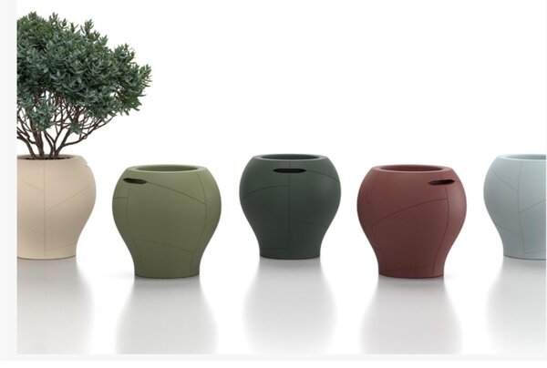 Vaso dalle forme morbide e avvolgenti, Vera Pot SMALL Dimensioni 50x h 48 cm - OUTDOOR INDOOR- OPA COLORE Bianco Perla