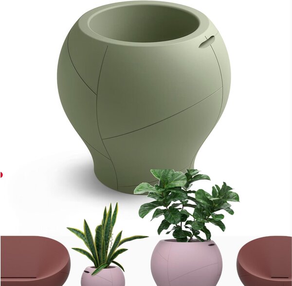 Vaso dalle forme morbide e avvolgenti, Vera Pot SMALL Dimensioni 50x h 48 cm - OUTDOOR INDOOR- OPA COLORE Agata