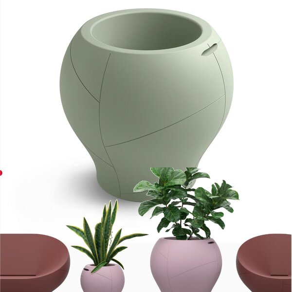 Vaso dalle forme morbide e avvolgenti, Vera Pot SMALL Dimensioni 50x h 48 cm - OUTDOOR INDOOR- OPA COLORE Giada
