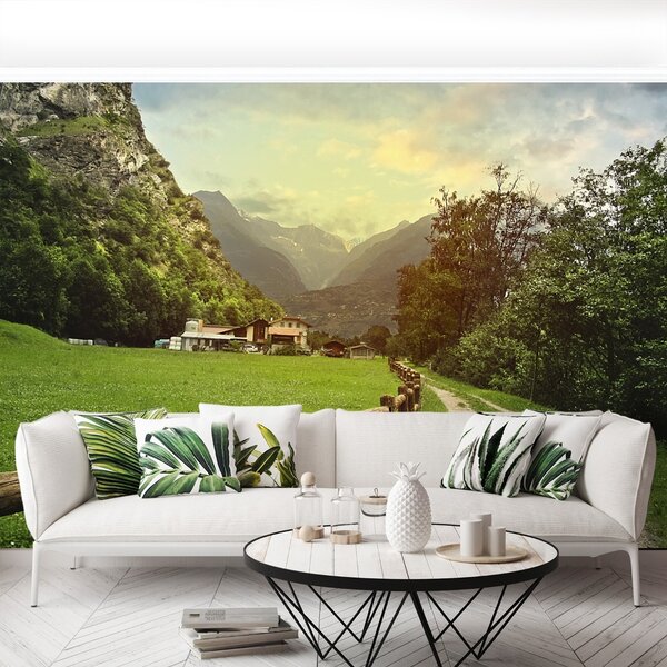 Carta da parati Alpi svizzere 104x70 cm