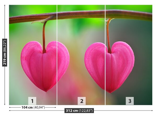 Carta da parati Fiore di cuore 104x70 cm