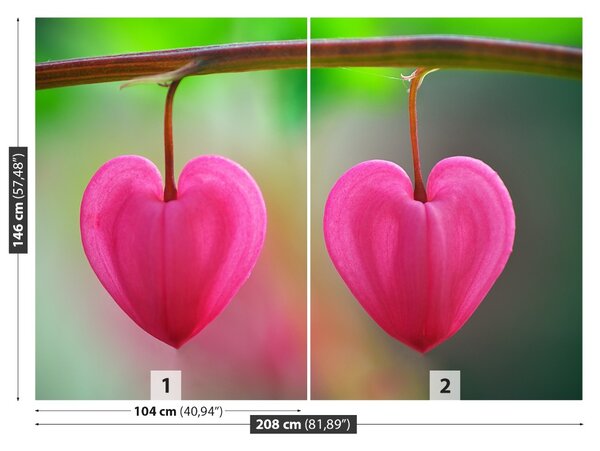 Carta da parati Fiore di cuore 104x70 cm