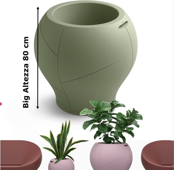 Vaso dalle forme morbide e avvolgenti, Vera Pot BIG Dimensioni 80x h 76,5 cm - OUTDOOR INDOOR- OPA COLORE Agata