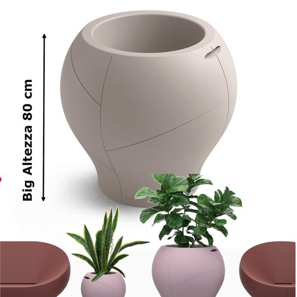 Vaso dalle forme morbide e avvolgenti, Vera Pot SMALL Dimensioni 50x h 48 cm - OUTDOOR INDOOR- OPA COLORE AMBRA