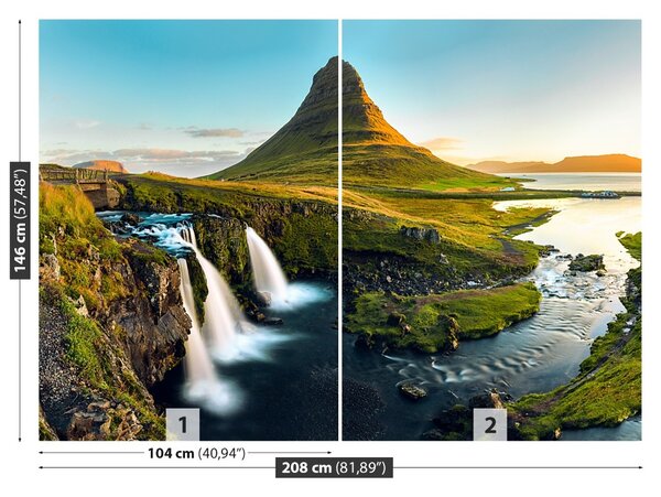 Carta da parati Monte Kirkjufell 104x70 cm