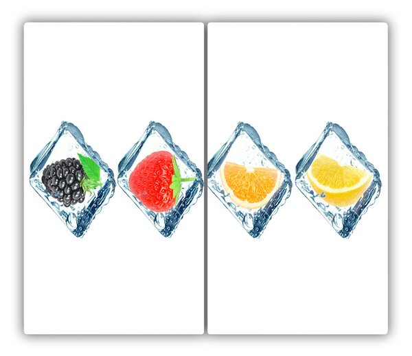 Tagliere in vetro temperato Frutta in cubetti 60x52 cm