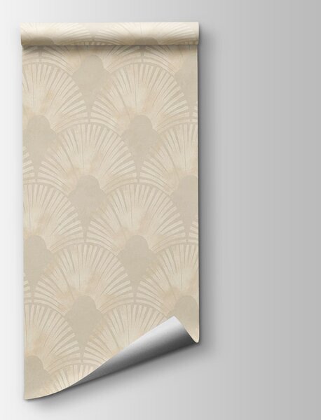 Carta da parati Carta da parati bianca e beige, Carta da parati lastrazione, Carta da parati popolare, t00823v2 - Tapeko.it