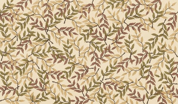 Carta da parati Motivo di foglie su sfondo beige, Carta da parati Foglie, Carta da parati popolare, t00824 - Tapeko.it