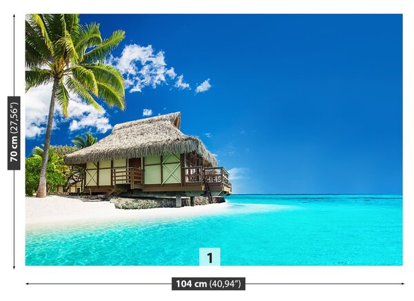 Carta da parati Spiaggia di bungalow 104x70 cm