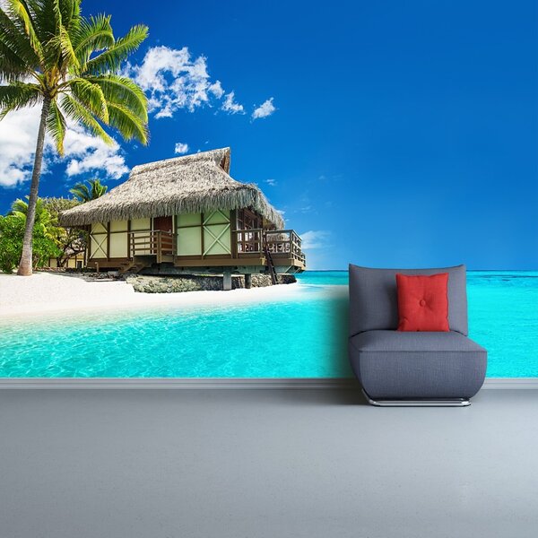 Carta da parati Spiaggia di bungalow 104x70 cm