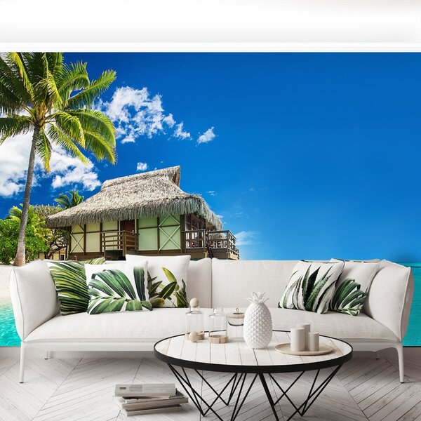 Carta da parati Spiaggia di bungalow 104x70 cm