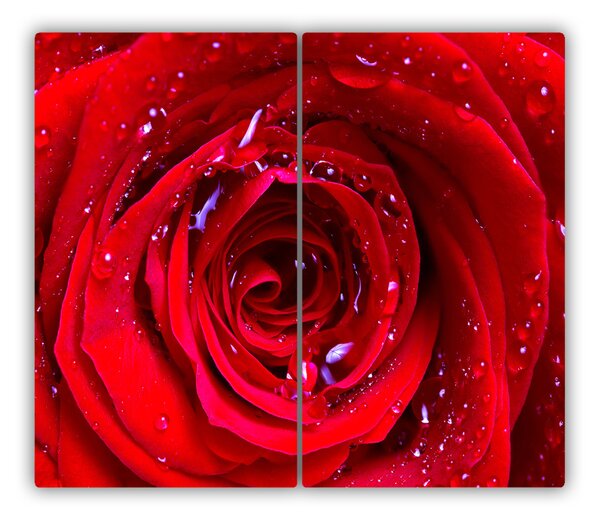 Tagliere in vetro temperato Rosa 60x52 cm