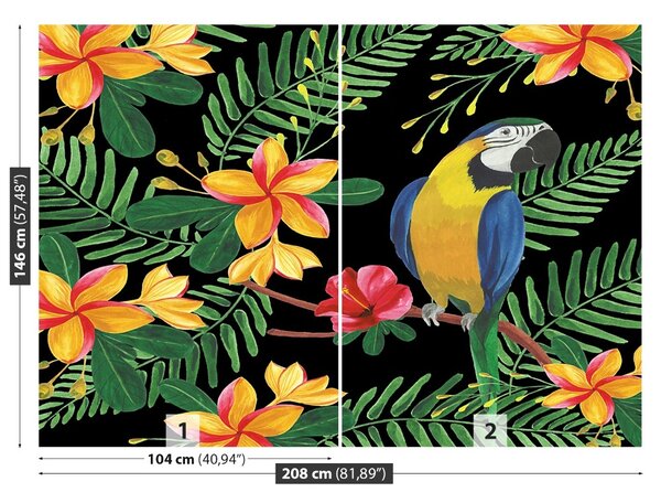 Carta da parati Ara fiori 104x70 cm