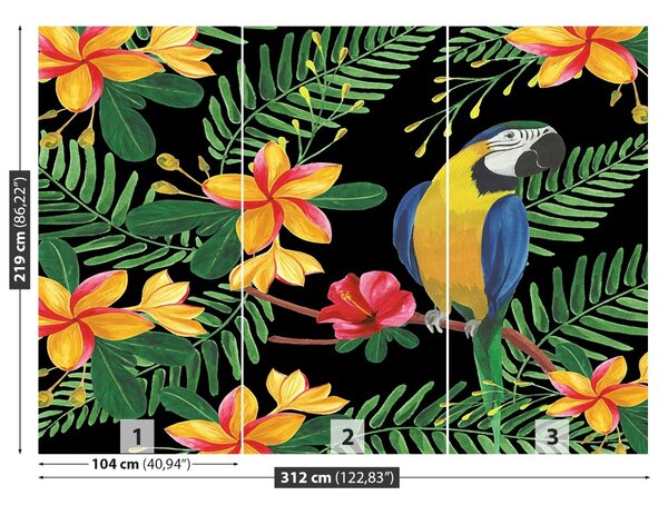 Carta da parati Ara fiori 104x70 cm