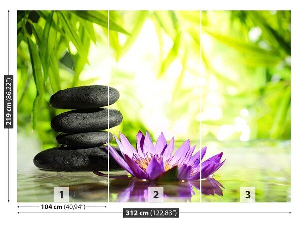 Carta da parati Lotos e Zen Stone 104x70 cm