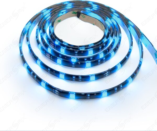 Set di strisce LED RGB - 30 LED per metro con telecomando a sfioramento nero 5 metri