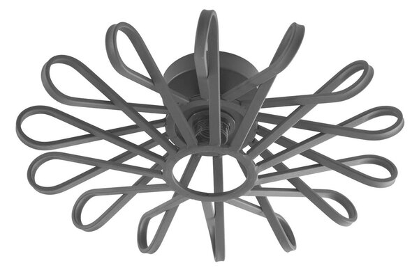 Plafoniera Lindby Kaelen, nero, ferro, Ø 45 cm, E27