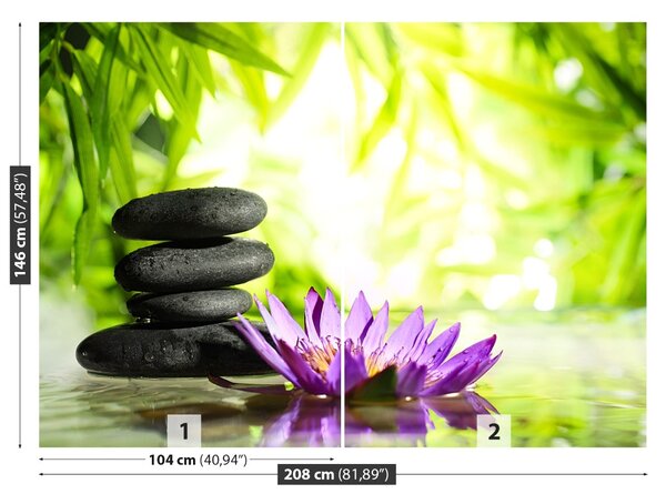 Carta da parati Lotos e Zen Stone 104x70 cm