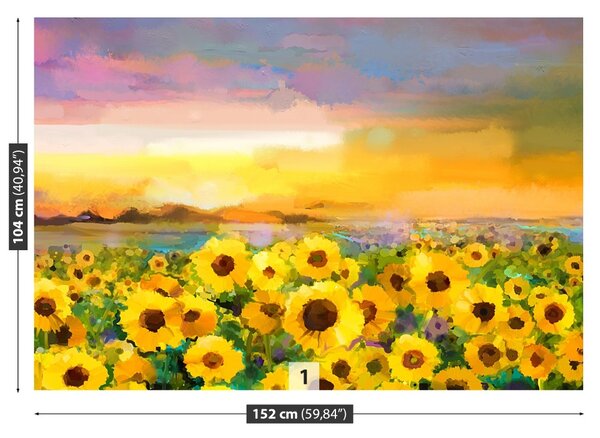 Carta da parati Campo di girasole 104x70 cm