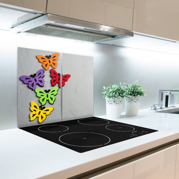 Tagliere in vetro temperato Farfalle colorate 60x52 cm
