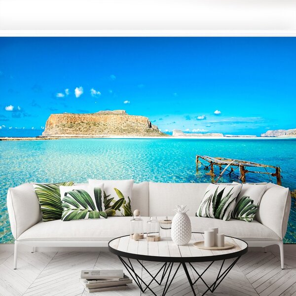 Carta da parati Laguna Grecia 104x70 cm