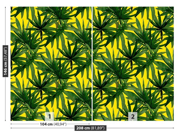 Carta da parati Foglie tropicali 104x70 cm