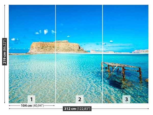 Carta da parati Laguna Grecia 104x70 cm