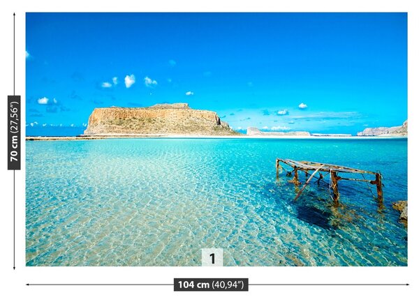 Carta da parati Laguna Grecia 104x70 cm