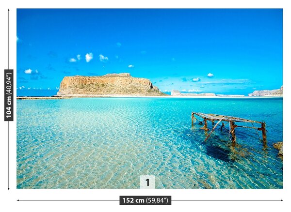 Carta da parati Laguna Grecia 104x70 cm